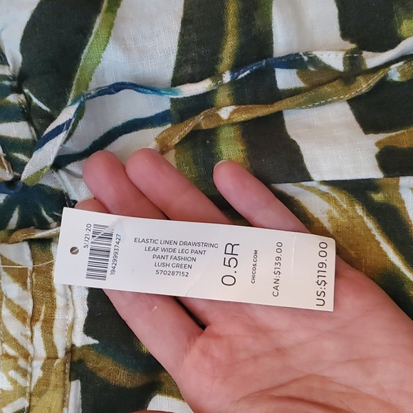 Leaf wide leg pant chicos linen pants - Picture 3 of 4